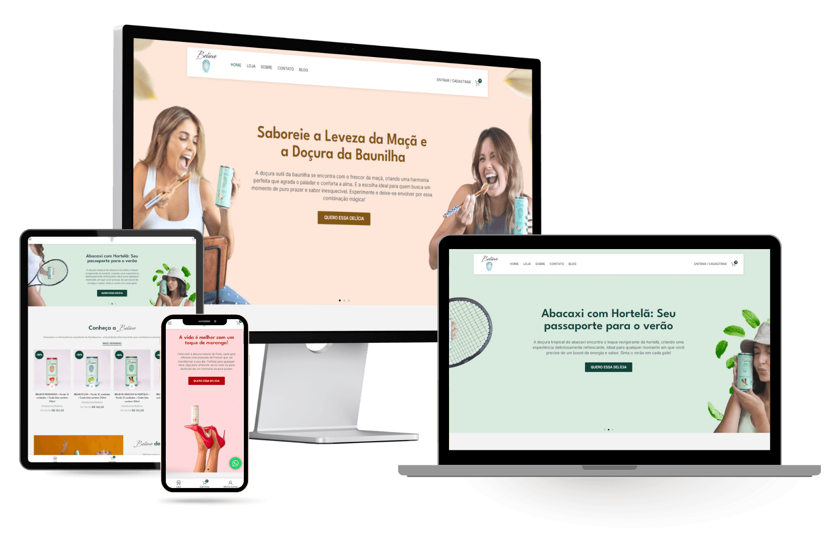 Kombucha Believe – Loja Virtual e Portal de Conteúdo